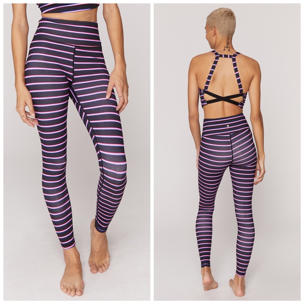 Spiritual Gangster Striped Essential Leggings